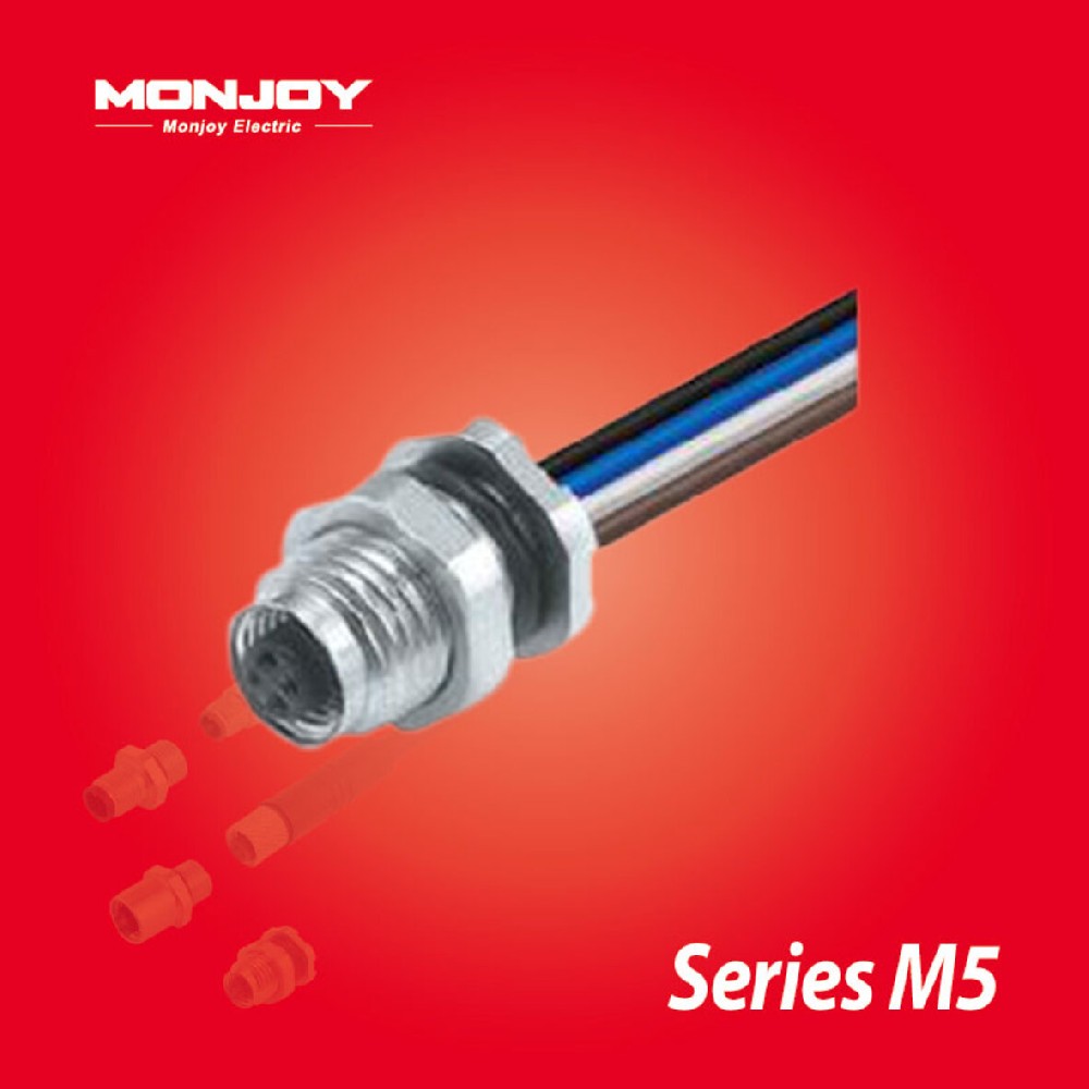 M5*0.5，直式，孔，浇铸电缆连接器