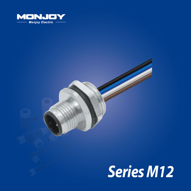 M12*1.0，D标准，针，带连接线， 板后，底座（L=0.2m）
