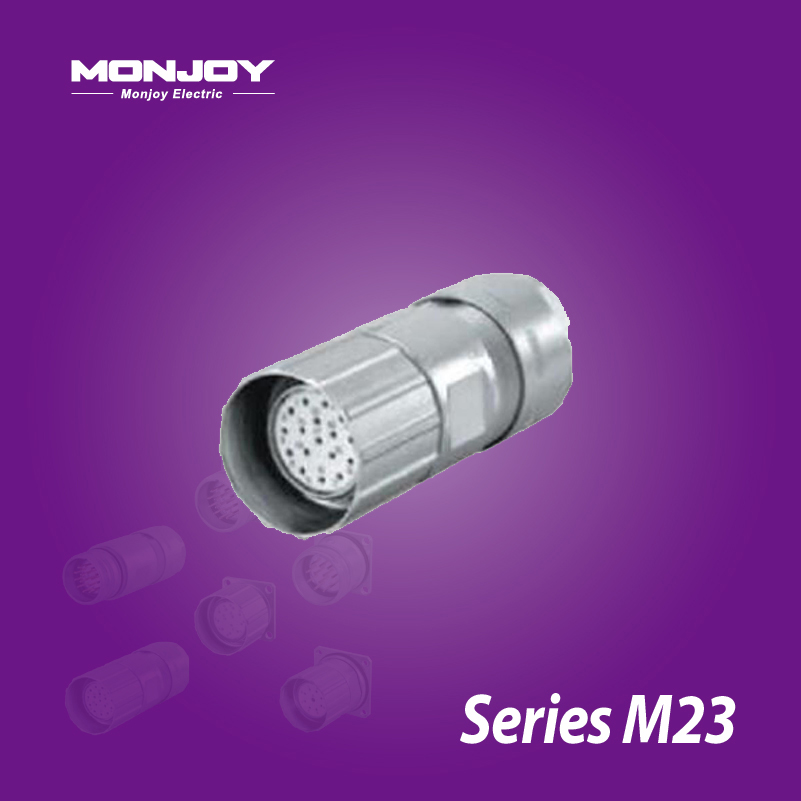 M23*1.0, 直式, 孔, 压接, 电缆连接器