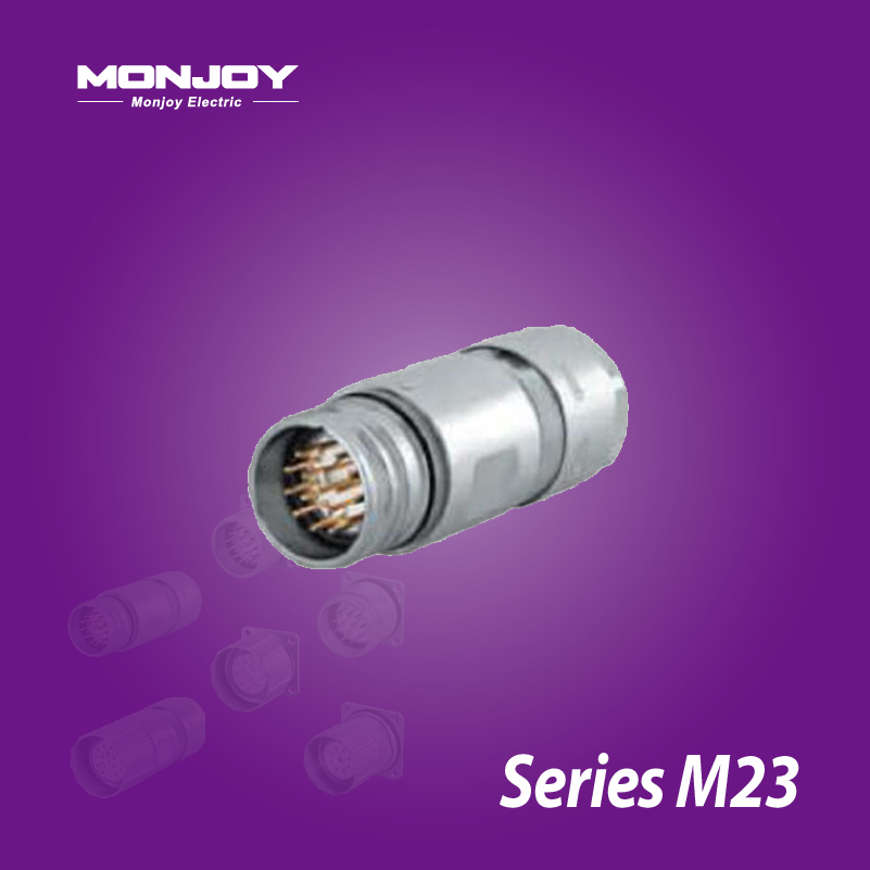 M23*1.0, 直式, 针, 焊接, 电缆连接器