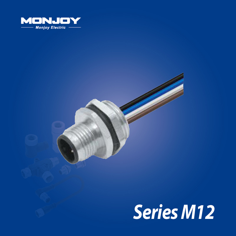 M12*1.0，A标准，针，带连接线， 板后，底座（L=0.2m）
